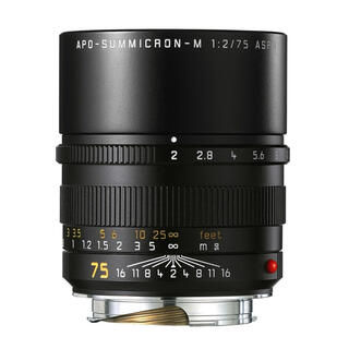 Leica APO-Summicron-M 75mm f/2 ASPH Teleobjektiv, Filterfatning E49, Svart